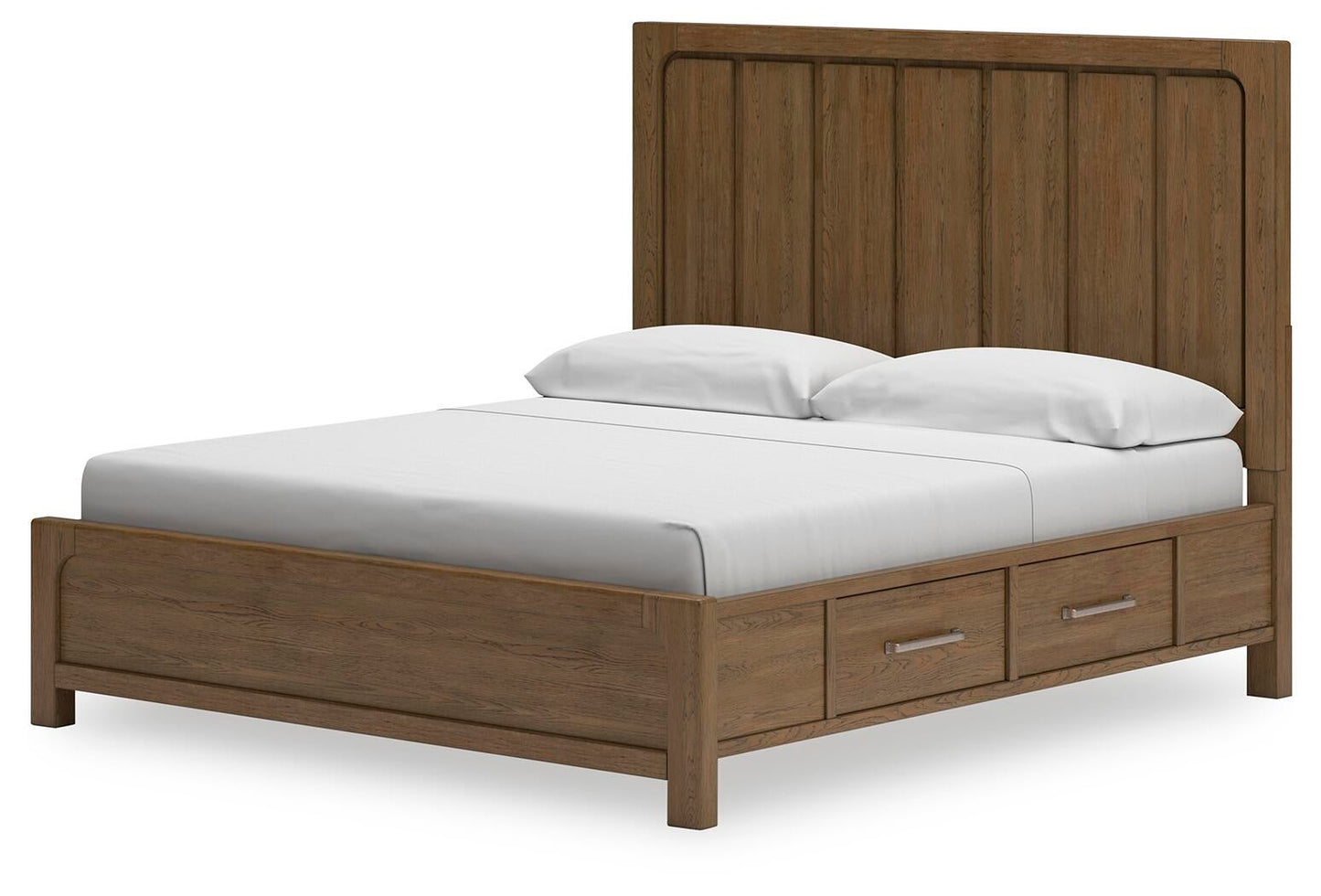Cabalynn California  Panel Bed With Storage With Mirrored Dresser, Chest And Nightstand