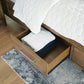 Cabalynn California  Panel Bed With Storage With Mirrored Dresser, Chest And Nightstand