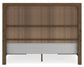 Cabalynn California  Panel Bed With Storage With Mirrored Dresser And Nightstand