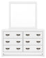 Binterglen  Panel Bed With Mirrored Dresser