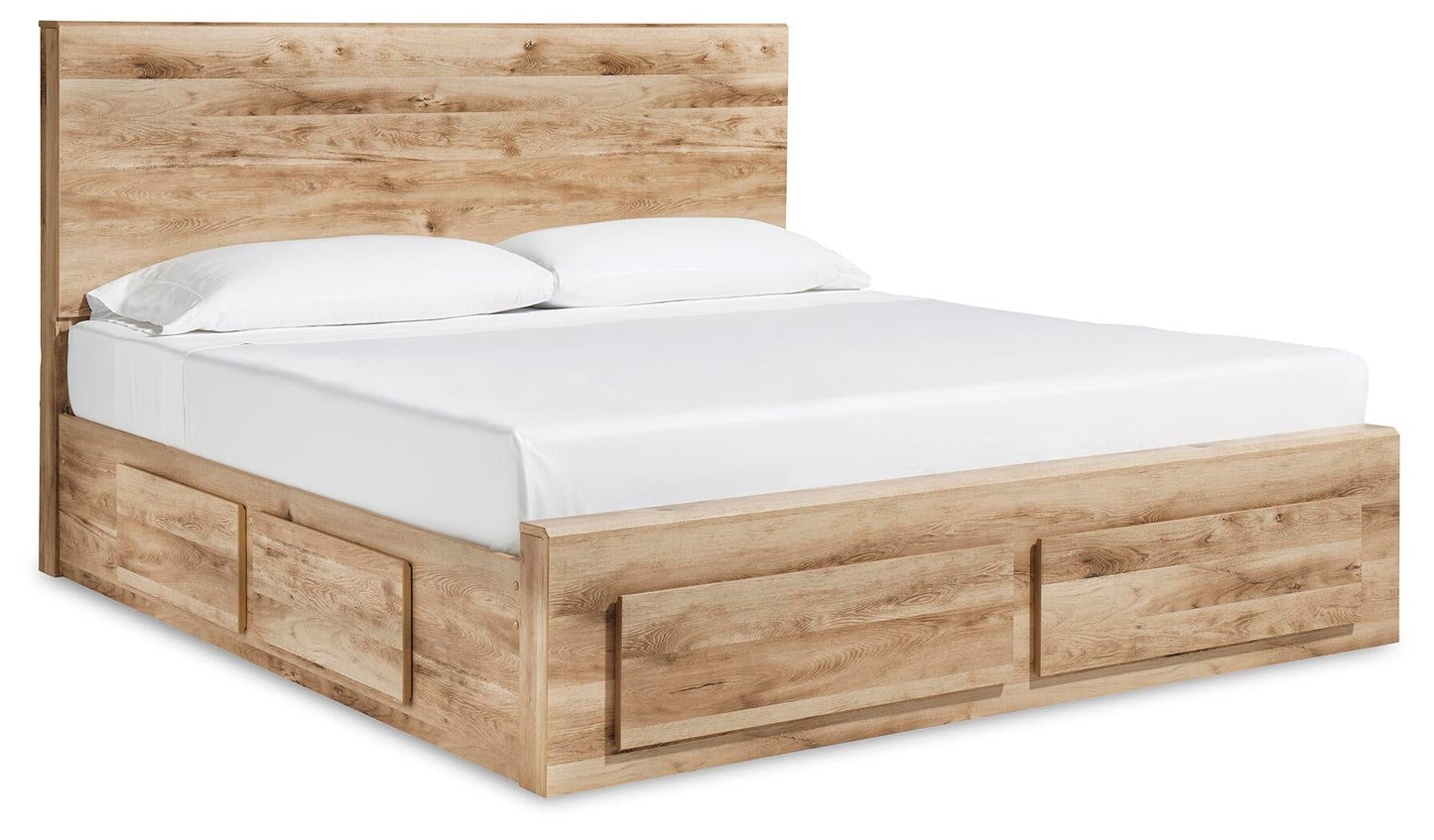 Hyanna  Panel Storage Bed With 2 Under Bed Storage Drawers, Dresser, Mirror And Nightstand