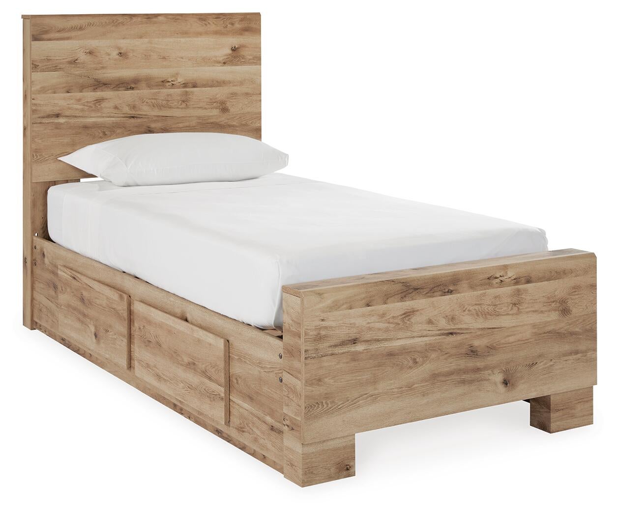 Hyanna  Panel Bed With 2 Side Storage, Dresser, Mirror, Chest And Nightstand