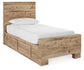 Hyanna  Panel Bed With 2 Side Storage, Dresser, Mirror, Chest And Nightstand