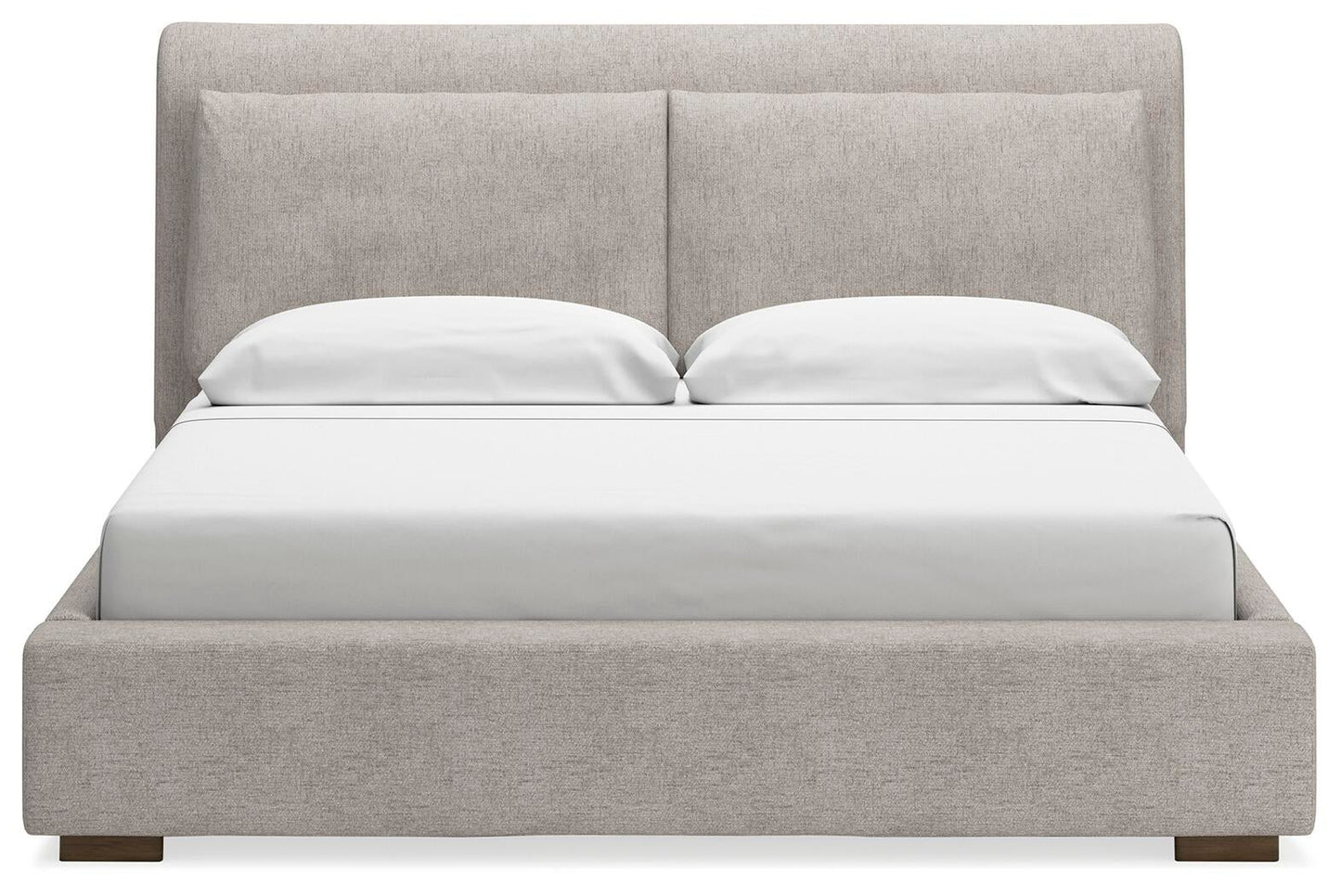Cabalynn  Upholstered Bed With Mirrored Dresser And Nightstand