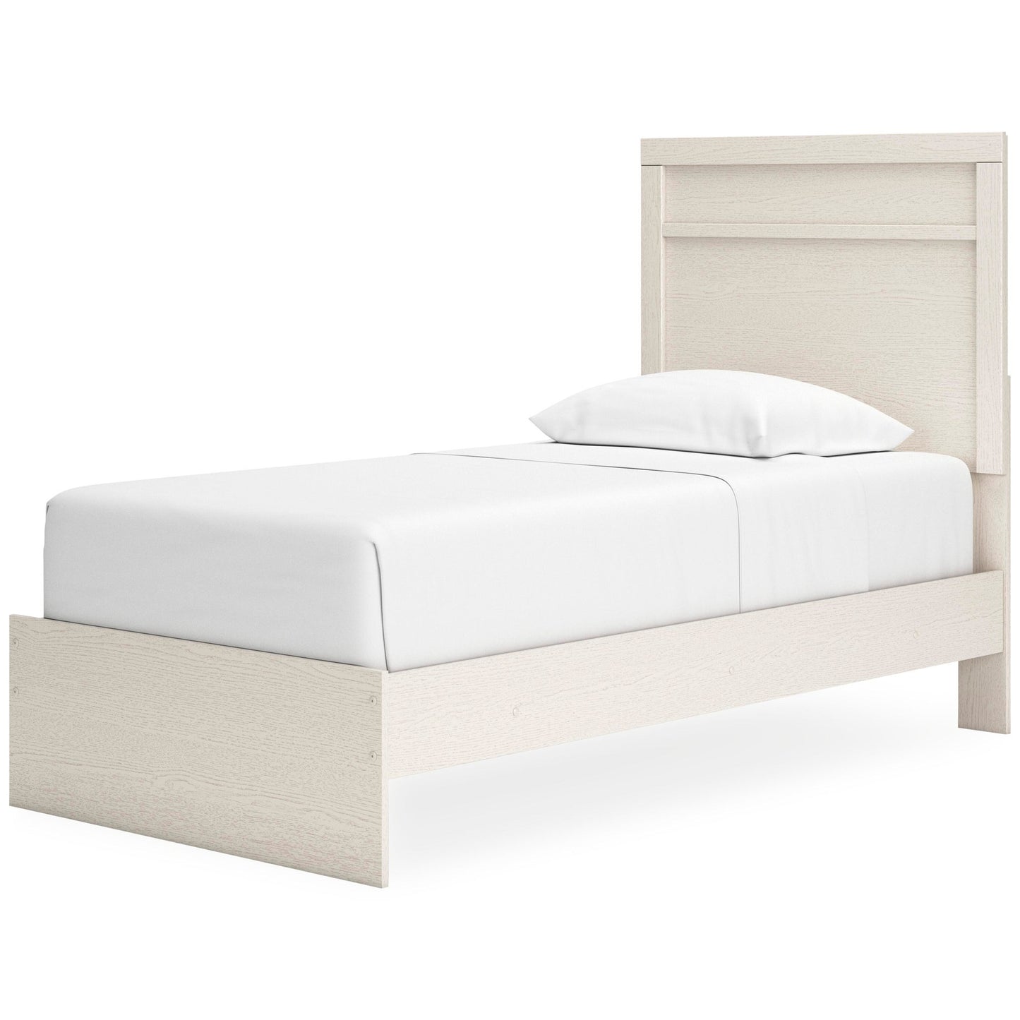 Stelsie  Panel Bed With Mirrored Dresser