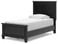 Lanolee  Panel Bed With Mirrored Dresser And Nightstand