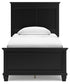 Lanolee  Panel Bed With Mirrored Dresser