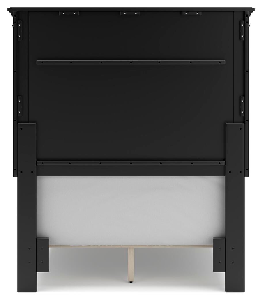 Lanolee  Panel Bed With Mirrored Dresser