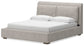 Cabalynn  Upholstered Bed With Mirrored Dresser