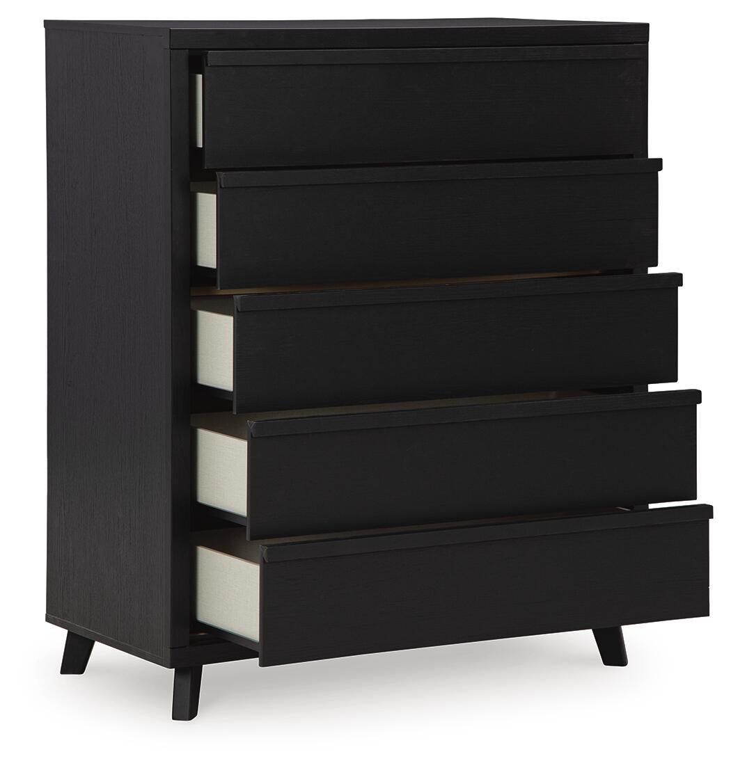 Danziar  Panel Headboard, Dresser, Mirror, Chest And Nightstand
