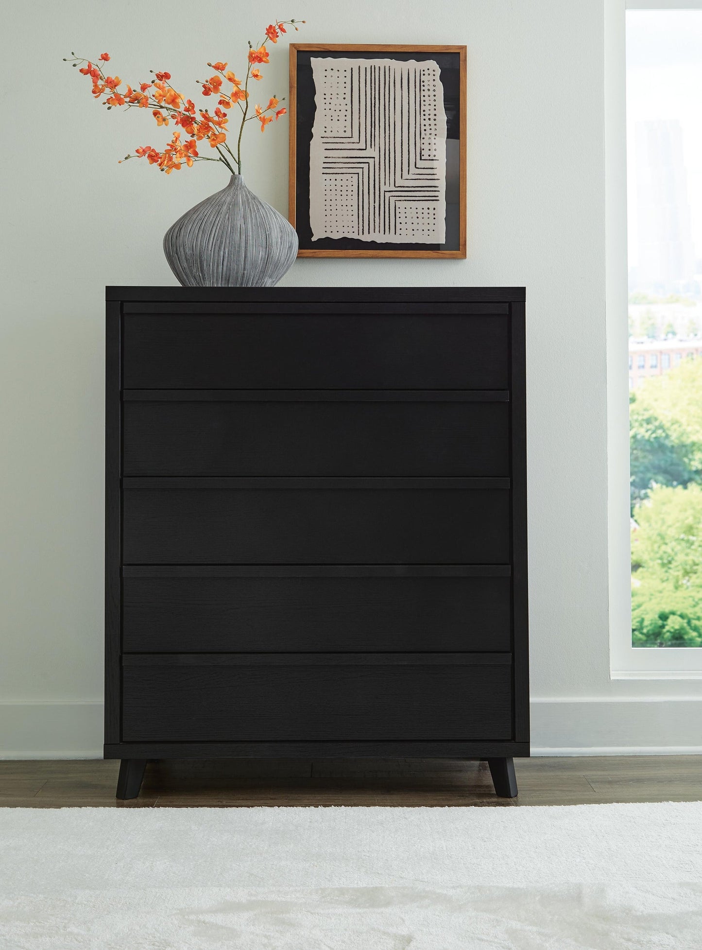 Danziar  Panel Headboard, Dresser, Mirror, Chest And Nightstand