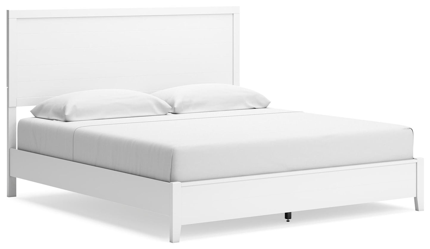 Binterglen  Panel Bed With Mirrored Dresser