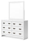 Binterglen  Panel Bed With Mirrored Dresser And Nightstand