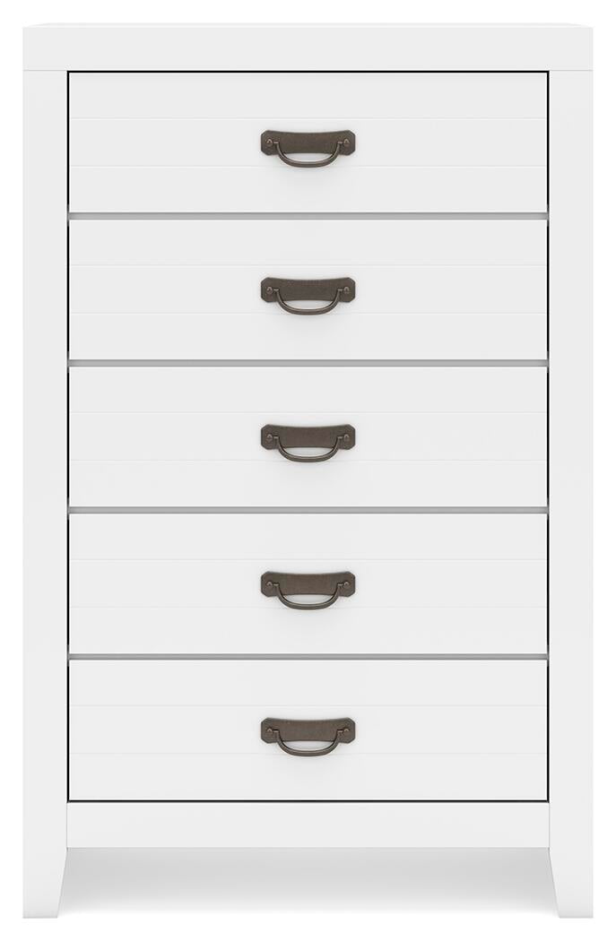 Binterglen  Panel Bed, Dresser, Mirror, Chest And Nightstand