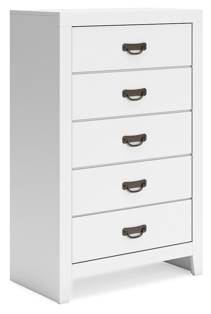 Binterglen  Panel Bed, Dresser, Mirror, Chest And Nightstand