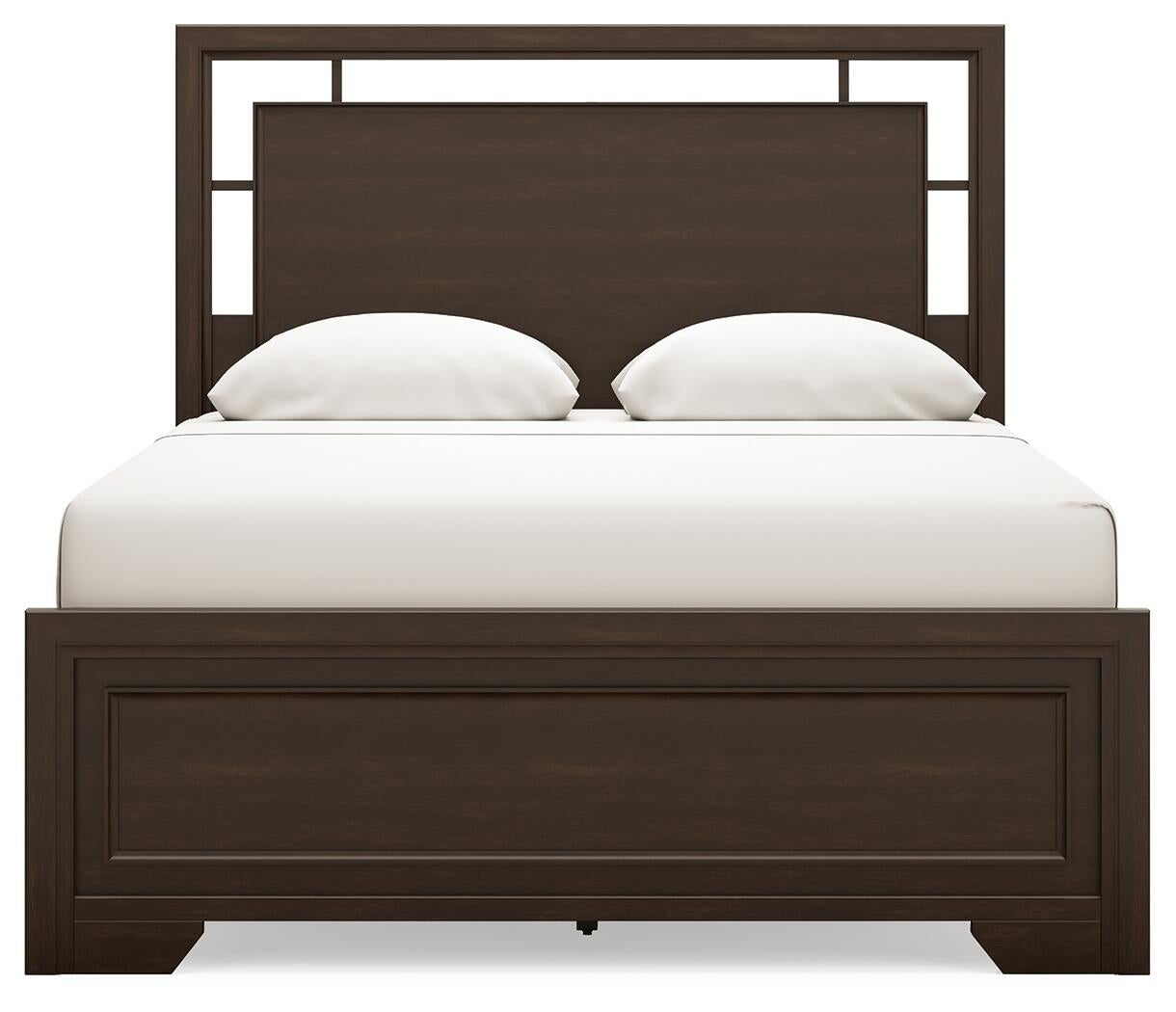 Covetown  Panel Bed With Mirrored Dresser