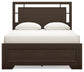 Covetown  Panel Bed With Mirrored Dresser