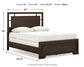 Covetown  Panel Bed With Mirrored Dresser