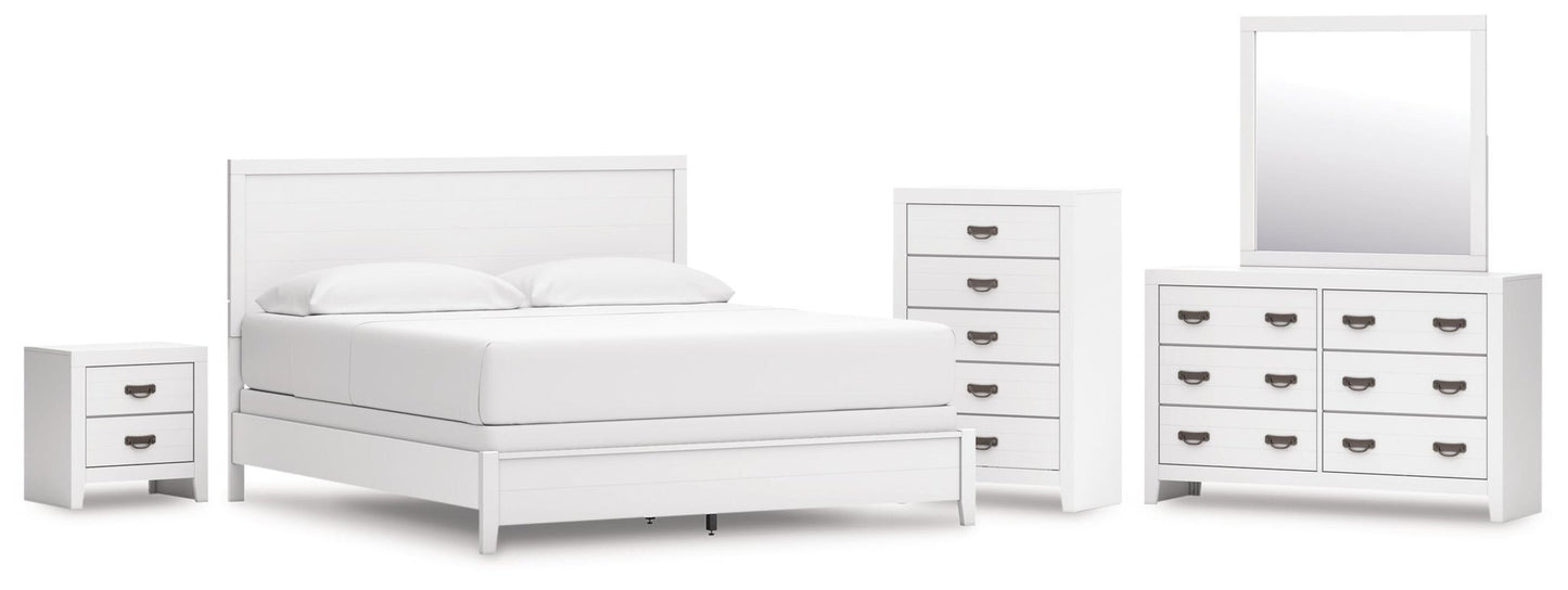 Binterglen California  Panel Bed, Dresser, Mirror, Chest And Nightstand