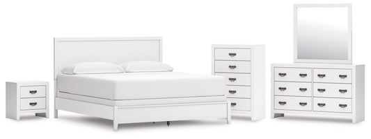 Binterglen California  Panel Bed, Dresser, Mirror, Chest And Nightstand