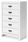 Binterglen California  Panel Bed, Dresser, Mirror, Chest And Nightstand