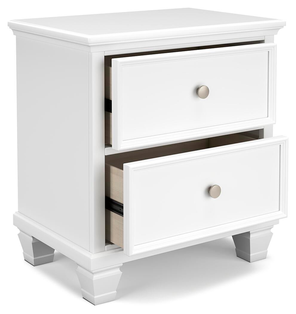 Fortman California  Panel Bed With Mirrored Dresser, Chest And Nightstand