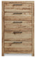 Hyanna  Panel Storage Bed, Dresser, Mirror, Chest And Nightstand