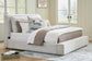 Cabalynn California  Upholstered Bed With Mirrored Dresser, Chest And Nightstand