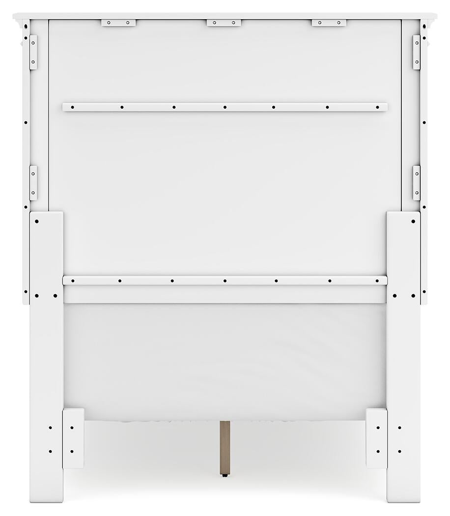 Fortman  Panel Bed With Mirrored Dresser And Nightstand