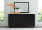Danziar  Panel Bed With Mirrored Dresser