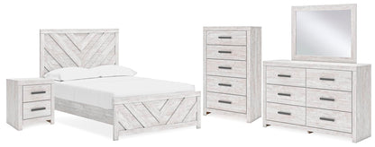 Cayboni  Panel Bed, Dresser, Mirror, Chest And Nightstand