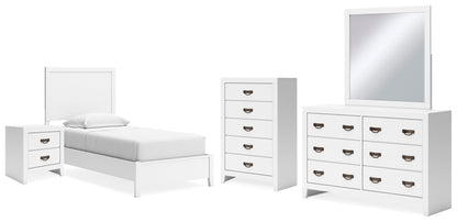 Binterglen  Panel Bed, Dresser, Mirror, Chest And Nightstand