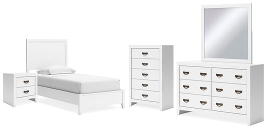 Binterglen  Panel Bed, Dresser, Mirror, Chest And Nightstand