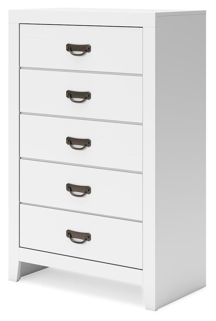 Binterglen  Panel Bed, Dresser, Mirror, Chest And Nightstand
