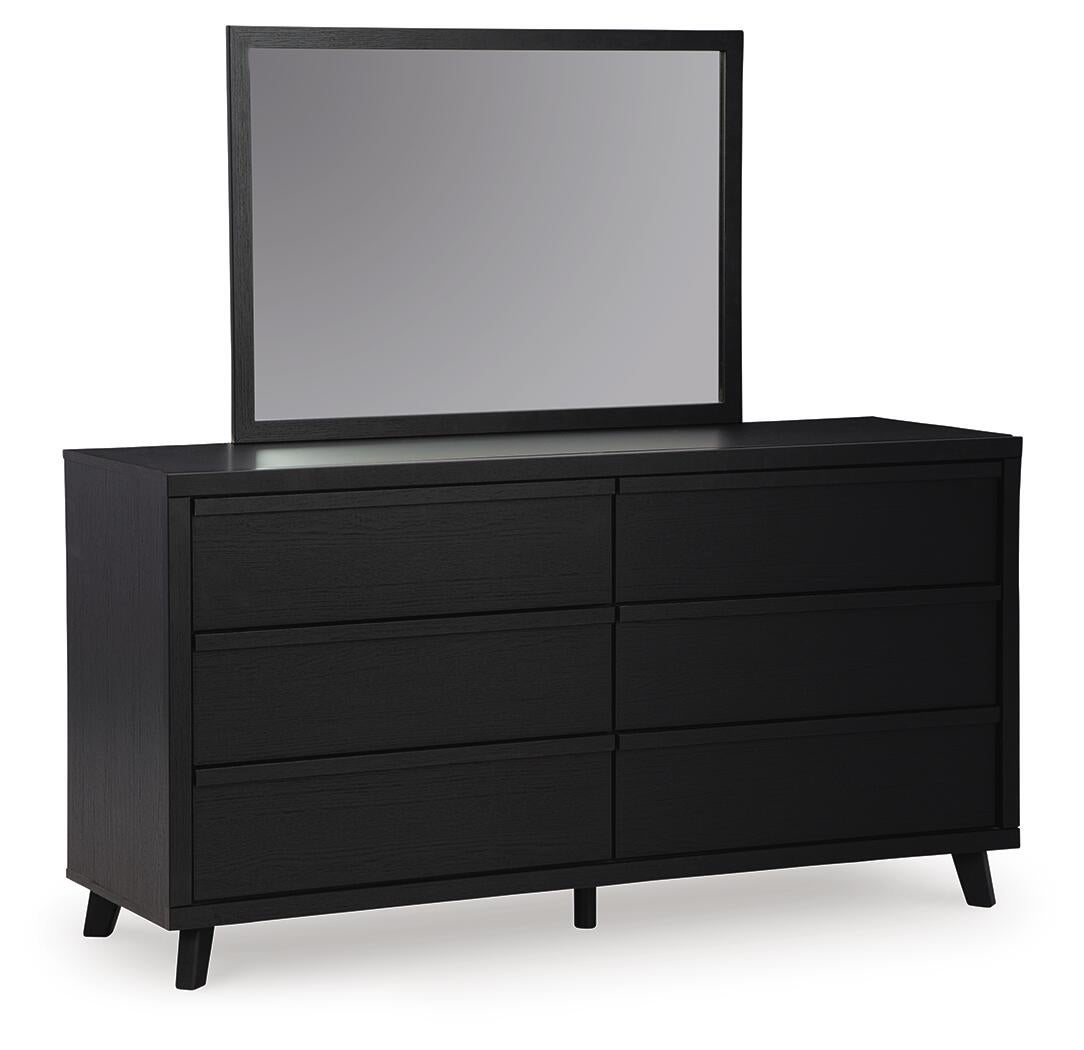 Danziar  Panel Headboard, Dresser And Mirror