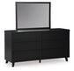 Danziar  Panel Headboard, Dresser And Mirror
