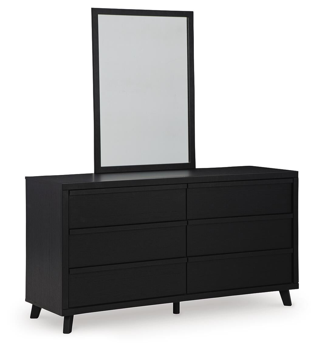 Danziar  Panel Headboard, Dresser And Mirror