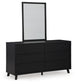 Danziar  Panel Headboard, Dresser And Mirror