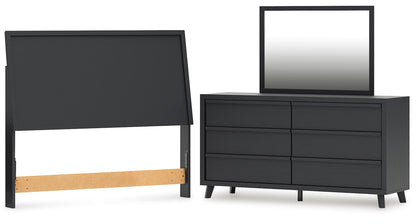 Danziar  Panel Headboard, Dresser And Mirror