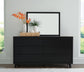 Danziar  Panel Headboard, Dresser And Mirror