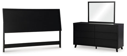 Danziar  Panel Headboard, Dresser And Mirror