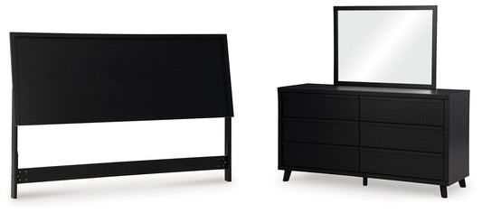 Danziar  Panel Headboard, Dresser And Mirror