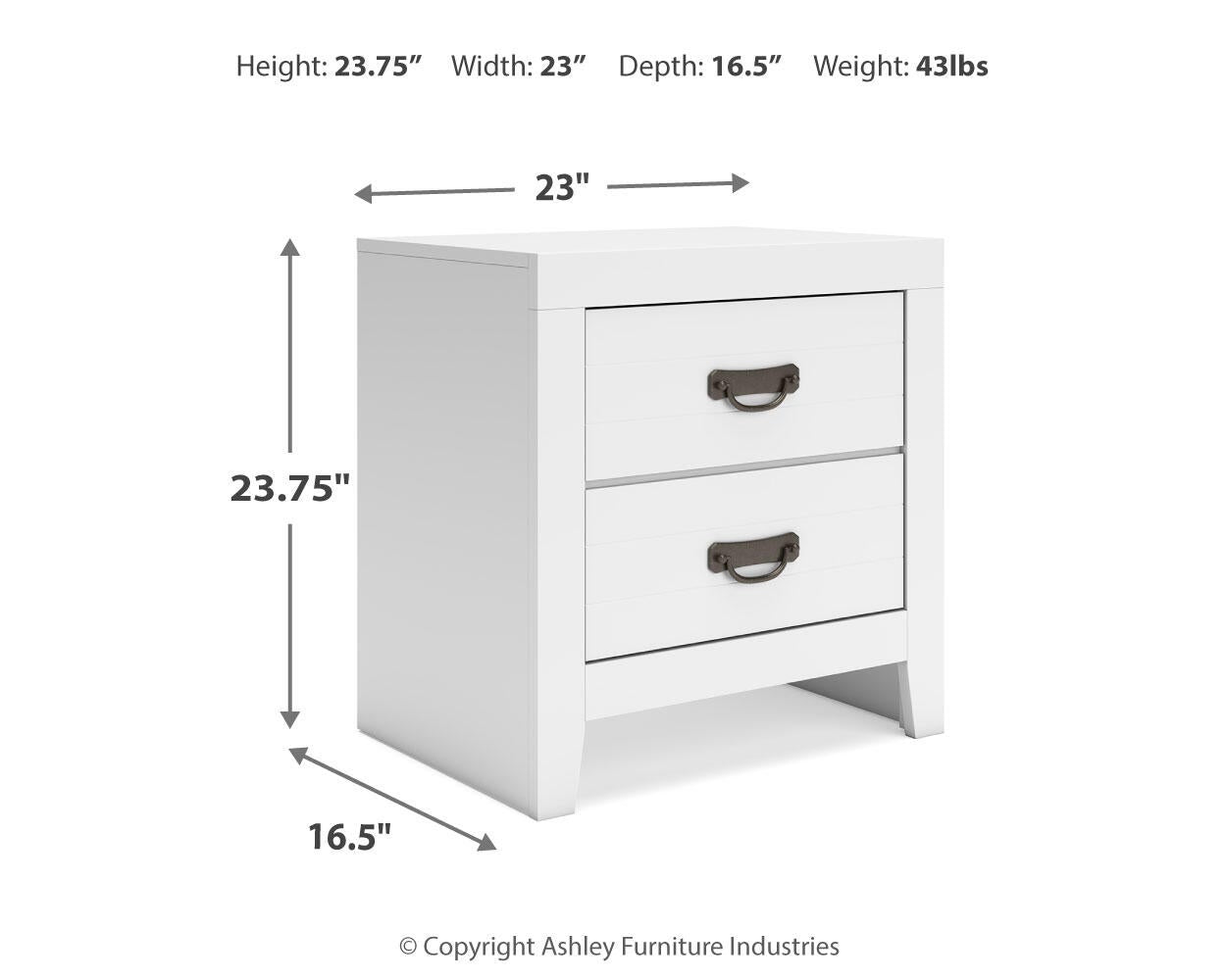 Binterglen  Panel Bed, Dresser, Mirror, Chest And Nightstand