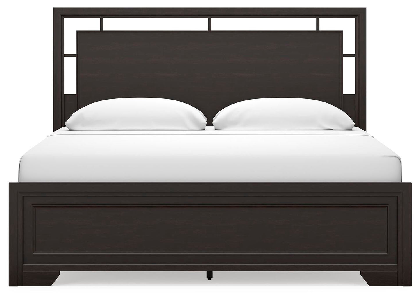 Covetown  Panel Bed With Mirrored Dresser And Nightstand
