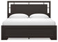 Covetown  Panel Bed With Mirrored Dresser And Nightstand