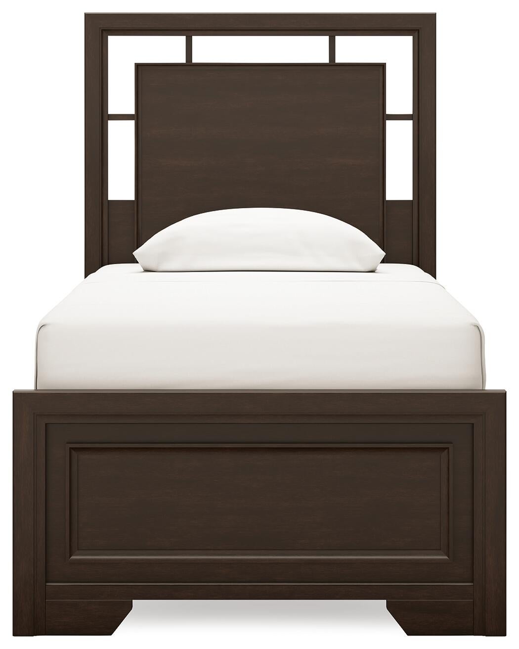 Covetown  Panel Bed With Mirrored Dresser