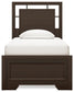 Covetown  Panel Bed With Mirrored Dresser