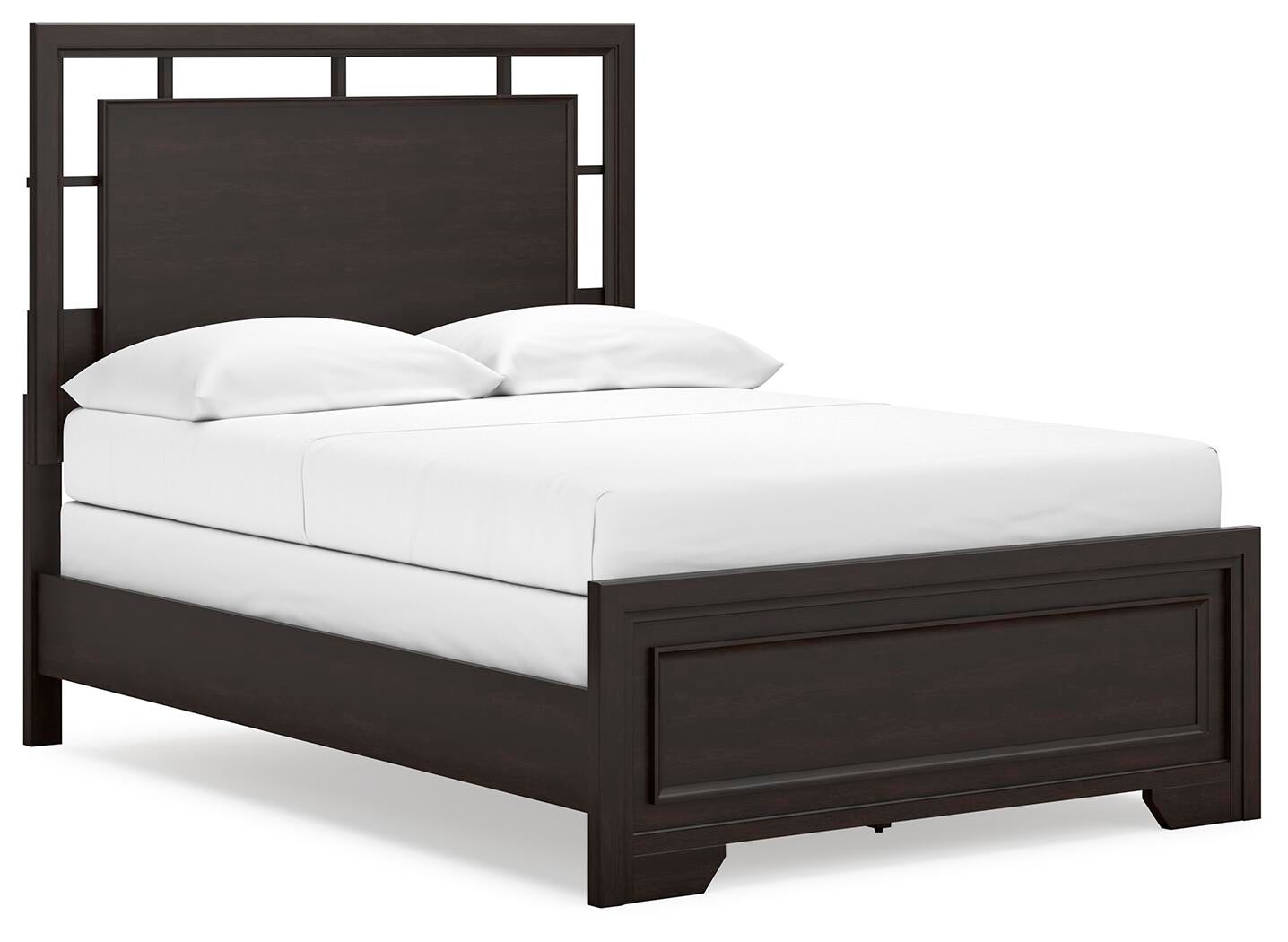 Covetown  Panel Bed, Dresser, Mirror, Chest And Nightstand