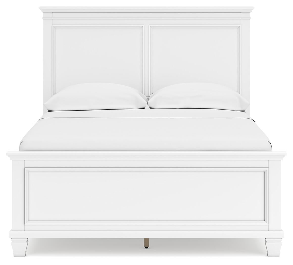 Fortman  Panel Bed With Mirrored Dresser