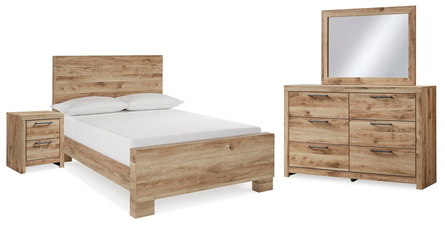 Hyanna  Panel Bed, Dresser, Mirror And Nightstand